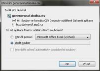 Uložení souboru internetovým prohlížečem na disk